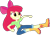 Size: 3000x2126 | Tagged: safe, artist:jebens1, artist:therandomone95, apple bloom, equestria girls, g4, apple bloom's bow, belt, boots, bow, clothes, hair bow, high res, jeans, kicking, martial arts, pants, shoes, simple background, smiling, solo, transparent background