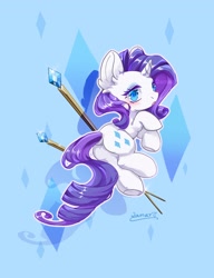 Size: 1500x1950 | Tagged: safe, artist:qamar, rarity, pony, unicorn, g4, blushing, butt, cute, dock, plot, solo, tail