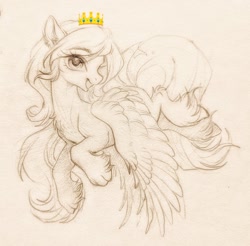 Size: 1024x1008 | Tagged: safe, artist:paipaishuaige, oc, oc only, pegasus, pony, chest fluff, flying, grin, looking at you, smiling, solo, spread wings, traditional art, unshorn fetlocks, wings