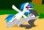 Size: 1129x779 | Tagged: safe, artist:animatedjames, dj pon-3, octavia melody, vinyl scratch, earth pony, pony, unicorn, a tropical octav3, g4, bedroom eyes, bipedal, bowtie, confused, dancing, duo, female, mare, red eyes, ship:scratchtavia, shipping, tango