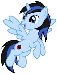 Size: 2450x3170 | Tagged: safe, artist:strategypony, oc, oc only, oc:sift howler, alicorn, pony, alicorn oc, female, flying, happy, high res, horn, mare, open mouth, rule 63, simple background, smiling, transparent background, wings