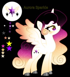 Size: 1330x1481 | Tagged: safe, artist:teonnakatztkgs, oc, oc only, alicorn, pony, alicorn oc, base used, ethereal mane, eyelashes, female, hoof polish, horn, makeup, mare, reference sheet, solo, starry mane, wings