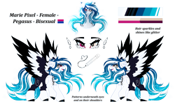 Size: 4865x2956 | Tagged: safe, artist:inspiredpixels, oc, oc:marie pixel, pegasus, pony, female, mare, reference sheet, simple background, solo, transparent background