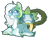 Size: 984x757 | Tagged: safe, artist:kaikururu, oc, oc only, original species, plant pony, pony, augmented, augmented tail, closed species, ear fluff, hoof fluff, lying down, plane, plant, prone, simple background, smiling, tail, tongue out, transparent background