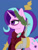 Size: 750x1000 | Tagged: safe, artist:slamjam, princess celestia, starlight glimmer, pony, unicorn, g4, armor, female, historical roleplay starlight, jewelry, laurel wreath, regalia, roman, simple background, solo