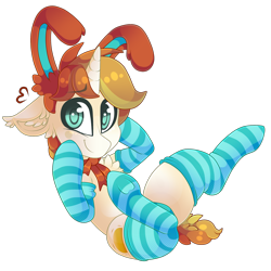 Size: 2000x2000 | Tagged: safe, artist:star-theft, oc, pony, unicorn, bunny ears, clothes, high res, male, simple background, socks, solo, stallion, striped socks, transparent background