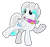 Size: 2344x2204 | Tagged: safe, alternate version, artist:andrevus, oc, oc only, oc:cold front, latex pony, original species, pegasus, pony, collar, folded wings, full body, gradient mane, gradient tail, heterochromia, high res, hooves, latex, male, open mouth, open smile, pegasus oc, raised hoof, raised leg, rubber, simple background, smiling, solo, stallion, standing on two hooves, tail, transparent background, wings