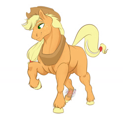 Size: 1280x1182 | Tagged: safe, artist:copshop, applejack, earth pony, pony, g4, applejack (male), applejack's hat, cowboy hat, hat, male, muscles, nudity, rule 63, sheath, simple background, smiling, solo, stallion, white background