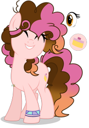 Size: 1678x2401 | Tagged: safe, artist:cheekycheesefan101, oc, oc:strawberry cheese, earth pony, pony, female, mare, offspring, parent:cheese sandwich, parent:pinkie pie, parents:cheesepie, simple background, solo, transparent background