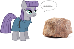 Size: 3840x2512 | Tagged: safe, artist:comicfield, maud pie, earth pony, pony, g4, boulder, donkey (shrek), dreamworks, high res, maud being maud, movie reference, reference, rock, shrek