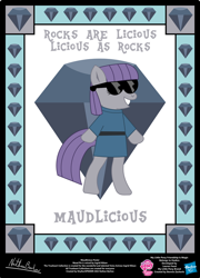 Size: 758x1054 | Tagged: safe, artist:strykarispeeder, part of a set, maud pie, earth pony, pony, g4, bipedal, female, maudlicious, out of character, solo, sunglasses, twilightlicious