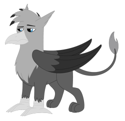 Size: 1446x1400 | Tagged: safe, artist:dyonys, oc, oc:ebon, griffon, male, simple background, transparent background