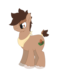 Size: 1640x1877 | Tagged: safe, alternate version, artist:dyonys, oc, oc:hazelnut sweets, clothes, scarf, simple background, transparent background, unshorn fetlocks