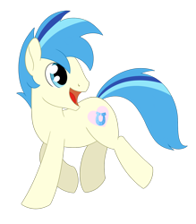 Size: 1682x1917 | Tagged: safe, alternate version, artist:dyonys, oc, oc:chatty pie, earth pony, pony, male, open mouth, simple background, smiling, stallion, transparent background