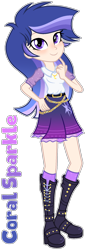 Size: 706x2058 | Tagged: safe, artist:xxcheerupxxx, oc, oc:coral sparkle, equestria girls, g4, clothes, simple background, solo, transparent background