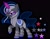 Size: 1128x881 | Tagged: safe, artist:teonnakatztkgs, oc, oc only, pony, unicorn, angry, base used, black background, eyelashes, female, horn, makeup, mare, raised hoof, reference sheet, simple background, smiling, solo, stars, unicorn oc