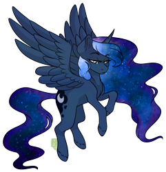 Size: 3140x3260 | Tagged: safe, artist:greenmarta, artist:micky-ann, princess luna, alicorn, pony, g4, collaboration, female, flying, high res, simple background, solo, spread wings, transparent background, wings