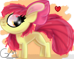 Size: 1032x817 | Tagged: safe, artist:amberpone, artist:greenmarta, apple bloom, earth pony, pony, g4, collaboration, female, filly, foal, simple background, solo, transparent background