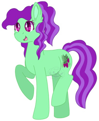 Size: 600x736 | Tagged: safe, artist:traveleraoi, oc, oc only, oc:mulberry mint, earth pony, pony, earth pony oc, female, simple background, solo, transparent background
