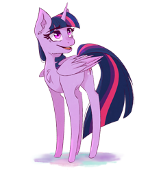 Size: 1024x1184 | Tagged: safe, artist:pointdelta, twilight sparkle, alicorn, pony, g4, chest fluff, female, long legs, simple background, solo, transparent background, twilight sparkle (alicorn)