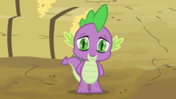 Size: 1280x720 | Tagged: safe, ai assisted, ai content, edit, edited screencap, fifteen.ai, screencap, sound edit, applejack, spike, dragon, earth pony, pony, g4, season 3, spike at your service, animated, duo, female, male, mare, marriage proposal, sound, webm, will you marry me