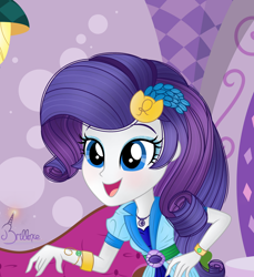 Size: 1280x1396 | Tagged: safe, artist:n-brillance, rarity, equestria girls, g4, clothes, female, open mouth, solo
