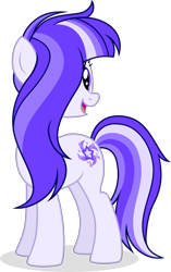 Size: 2031x3234 | Tagged: safe, artist:cirillaq, oc, oc only, oc:midnight harmony, earth pony, pony, earth pony oc, female, hair over one eye, high res, long mane, mare, not twilight sparkle, open mouth, simple background, solo, transparent background