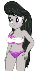 Size: 940x1854 | Tagged: safe, edit, edited screencap, editor:ah96, screencap, octavia melody, equestria girls, equestria girls series, spring breakdown, spoiler:eqg series (season 2), background removed, belly button, bikini, breast edit, breasts, busty octavia melody, clothes, midriff, not a vector, simple background, solo, swimsuit, transparent background