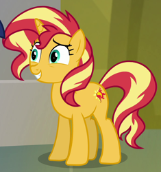 Size: 638x678 | Tagged: safe, screencap, sunset shimmer, twilight sparkle, pony, unicorn, equestria girls, equestria girls series, forgotten friendship, g4, cropped, cute, female, mare, shimmerbetes, solo focus
