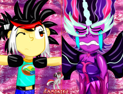 Size: 3900x3000 | Tagged: safe, artist:kamikiku, sci-twi, twilight sparkle, oc, equestria girls, g4, my little pony equestria girls: legend of everfree, crying, high res, midnight sparkle