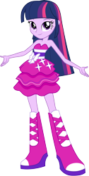 Size: 3000x5970 | Tagged: safe, artist:cloudy glow, twilight sparkle, human, equestria girls, g4, my little pony equestria girls, bare shoulders, boots, clothes, dress, fall formal outfits, female, humanized, shoes, simple background, sleeveless, sleeveless dress, solo, strapless, strapless dress, transparent background, twilight ball dress, vector, what do you think?