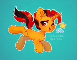 Size: 1806x1420 | Tagged: safe, artist:dedfriend, oc, oc only, oc:selest light, pony, unicorn, colt, colt oc, foal, horn, male, male oc, one eye closed, pony oc, red eyes, solo, unicorn oc