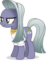 Size: 3512x4598 | Tagged: safe, artist:anime-equestria, limestone pie, earth pony, pony, :s, absurd resolution, alternate hairstyle, annoyed, clothes, female, jewelry, mare, necklace, simple background, solo, transparent background, vector, wavy mouth