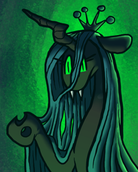 Size: 2423x3025 | Tagged: safe, artist:greatspacebeaver, queen chrysalis, changeling, changeling queen, female, solo