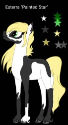 Size: 601x1100 | Tagged: safe, artist:teonnakatztkgs, oc, oc only, earth pony, pony, base used, black background, cloven hooves, earth pony oc, simple background, solo, stars