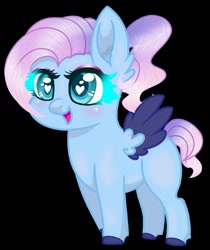 Size: 1047x1248 | Tagged: safe, artist:teonnakatztkgs, pegasus, pony, :d, base used, blushing, colored hooves, colored wings, female, heart eyes, mare, open mouth, open smile, smiling, solo, sombra eyes, two toned wings, wingding eyes, wings