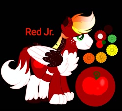 Size: 1129x1031 | Tagged: safe, artist:teonnakatztkgs, oc, oc only, hybrid, pony, base used, black background, chest fluff, flower, freckles, male, simple background, smiling, solo, stallion