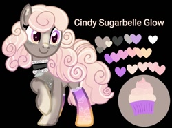 Size: 1098x818 | Tagged: safe, artist:teonnakatztkgs, oc, oc only, earth pony, pony, base used, choker, clothes, cupcake, earth pony oc, food, heart, looking up, raised hoof, smiling, socks, solo