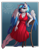 Size: 3146x3930 | Tagged: safe, artist:lightly-san, oc, oc only, oc:hawker typhoon, pegasus, anthro, unguligrade anthro, bedroom eyes, big breasts, breasts, busty oc, chair, cleavage, clothes, colored wings, commission, dress, high res, jewelry, looking at you, necklace, pearl necklace, red dress, smiling, smiling at you, smirk, smug, solo, two toned wings, wings