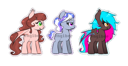 Size: 800x415 | Tagged: safe, artist:kaikururu, oc, oc only, bat pony, earth pony, pony, bat pony oc, bat wings, earth pony oc, simple background, transparent background, wings