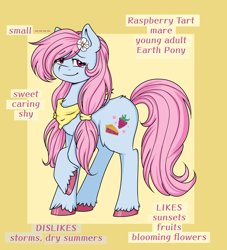 Size: 3456x3806 | Tagged: safe, artist:dreamy990, oc, oc:raspberry tart, earth pony, pony, female, high res, mare, solo
