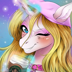 Size: 1600x1600 | Tagged: safe, artist:wilvarin-liadon, oc, oc only, pony, unicorn, solo