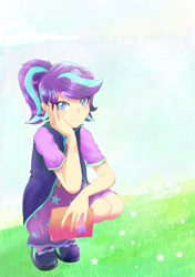 Size: 2272x3232 | Tagged: safe, artist:silky soya, starlight glimmer, human, g4, clothes, cute, female, high res, humanized, looking at you, short hair, skirt, solo