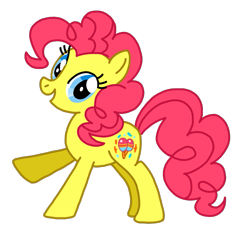 Size: 753x698 | Tagged: safe, artist:mattiedrawsponies, fiesta flair, earth pony, pony, g3, g4, colored, cute, female, fiestabetes, g3 to g4, generation leap, mare, open mouth, open smile, raised leg, simple background, smiling, solo, transparent background, vector