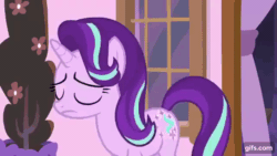 Size: 640x360 | Tagged: safe, edit, edited screencap, editor:quoterific, screencap, starlight glimmer, twilight sparkle, alicorn, pony, unicorn, a royal problem, g4, season 7, animated, cute, duo, eyes closed, female, gif, gifs.com, hug, impact font, mare, open mouth, open smile, smiling, tell me everything, text, twiabetes, twilight sparkle (alicorn)
