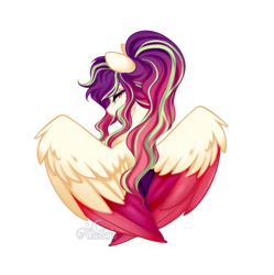 Size: 1280x1283 | Tagged: safe, artist:aledera, oc, oc:primrose, pegasus, pony, colored wings, female, mare, simple background, solo, transparent background, two toned wings, wings