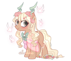 Size: 2700x2340 | Tagged: safe, artist:whohwo, oc, oc only, earth pony, pony, base used, blushing, earth pony oc, flower, flower in hair, high res, simple background, smiling, solo, transparent background