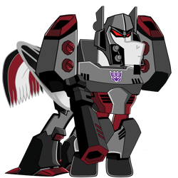 Size: 1200x1200 | Tagged: safe, artist:galeemlightseraphim, pony, robot, robot pony, decepticon, megatron, ponified, simple background, smiling, solo, transformers, transformers animated, transparent background