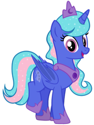 Size: 2060x2732 | Tagged: safe, artist:georgegarza01, oc, oc only, oc:aurora slumber, alicorn, bat pony, bat pony alicorn, pony, bat pony oc, bat wings, high res, hoof shoes, horn, jewelry, lightverse, regalia, simple background, solo, transparent background, vector, wings