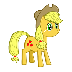 Size: 2250x2250 | Tagged: safe, artist:nate5700, applejack, earth pony, pony, g4, high res, simple background, solo, white background